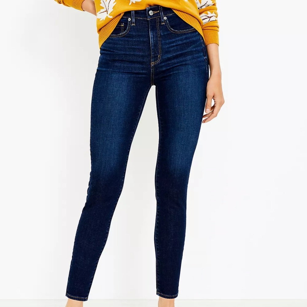 LOFT Dark Wash Skinny Jeans